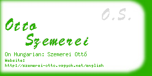 otto szemerei business card