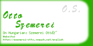 otto szemerei business card